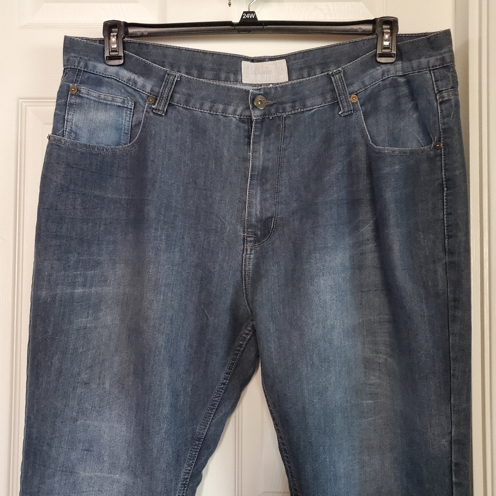 Free Planet Denim Blue Jeans Straight Leg Men's Size 40WX32L - Picture 3 of 12